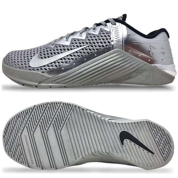 Nike Metcon 6 Premium Metallic Silver Training Shoes Sz 7 Nike Free Metcon 6 Premium - Summit White/ Metallic Silver  main image 4